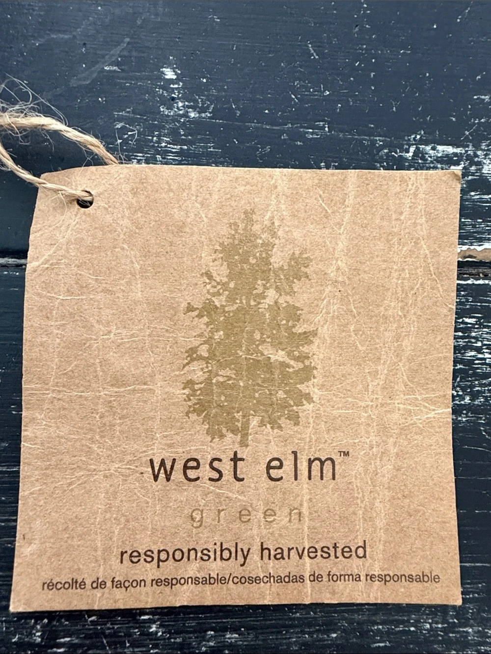 West Elm Weathered Wood Decorative Sphere Responsibly Harvested